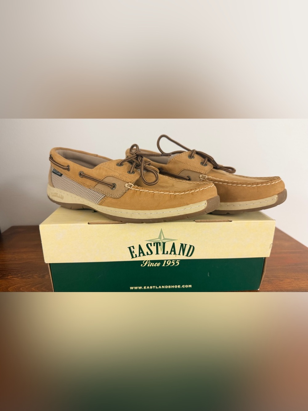 Eastland Solstice Women’s Tan Leather Boat Shoes - Size 11 Medium
